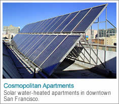 Solar heating system in Downtown San Francisco