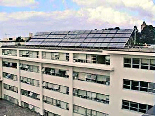 Solar water heating installation for University of San Francisco