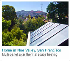 Solar thermal space heating, Noe Valley, San Francisco